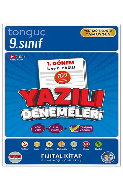 9. Sınıf Yazılı Denemeleri 1. Dönem 1 ve 2. Yazılı - Tonguç Yayınları