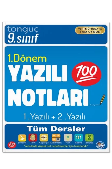 9. Sınıf 1. Dönem Yazılı Denemeleri ve Yazılı Notları - Tonguç Yayınları - 3