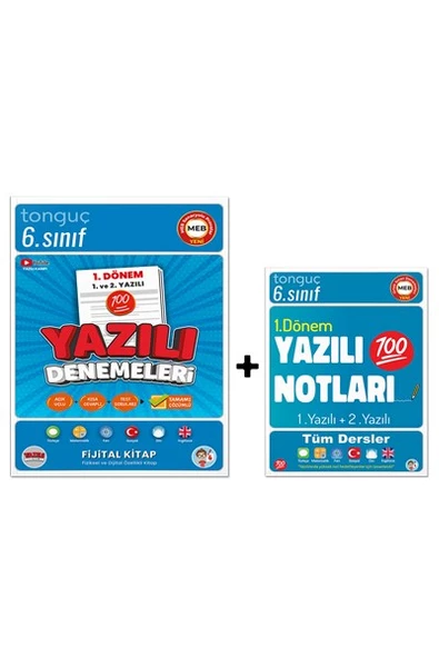 6. Sınıf 1. Dönem Yazılı Denemeleri ve Yazılı Notları - Tonguç Yayınları