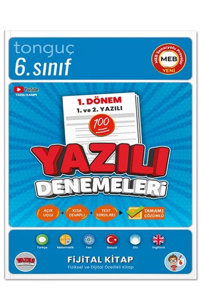 6. Sınıf 1. Dönem Yazılı Denemeleri ve Yazılı Notları - Tonguç Yayınları - 3