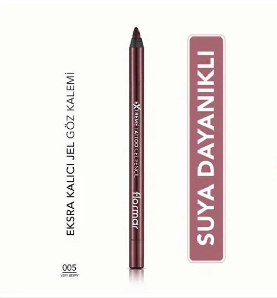 Flormar Extreme Tattoo Ekstra Kalıcı Mat Jel Göz Kalemi 005 Very Berry - 2