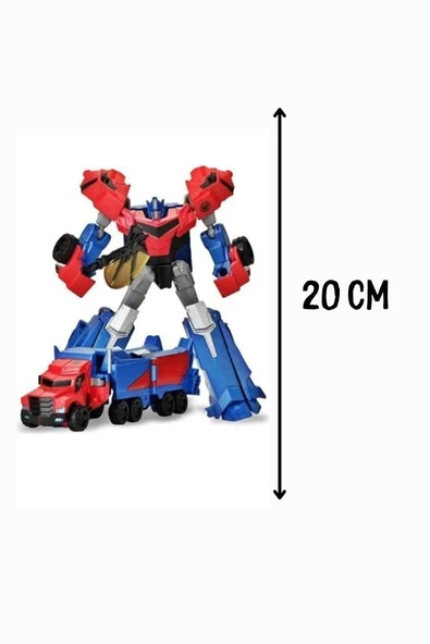 Metal Gövdeli Dönüşebilen Transformer Robot Bumblebe Ve Optimus Prime Araba 2'li Set 20 cm - 5