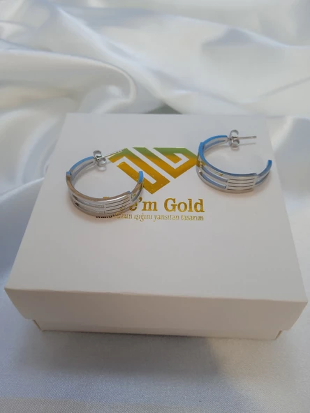 Paslanmaz Çelik Kaburga Küpe - 3