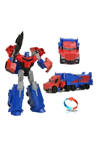 Metal Gövdeli Dönüşebilen Transformer Robot Bumblebe Ve Optimus Prime Araba 2'li Set 20 cm - 3
