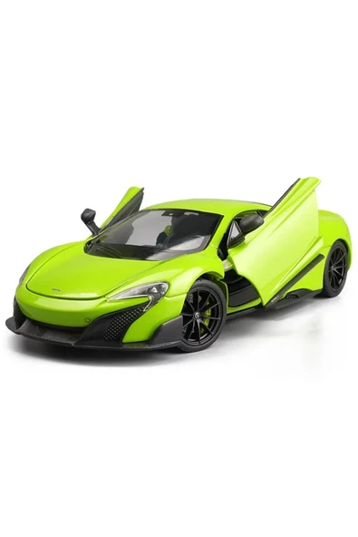 MCLAREN 675T YEŞİL 1/24 Ölçek Diecast Metal Model Araba Koleksiyon - 4