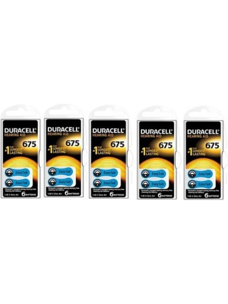 Duracell 675 Kulaklık Pili 5 Paket 30 Adet