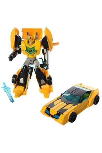 Metal Gövdeli Dönüşebilen Transformer Robot Bumblebe Ve Optimus Prime Araba 2'li Set 20 cm - 2