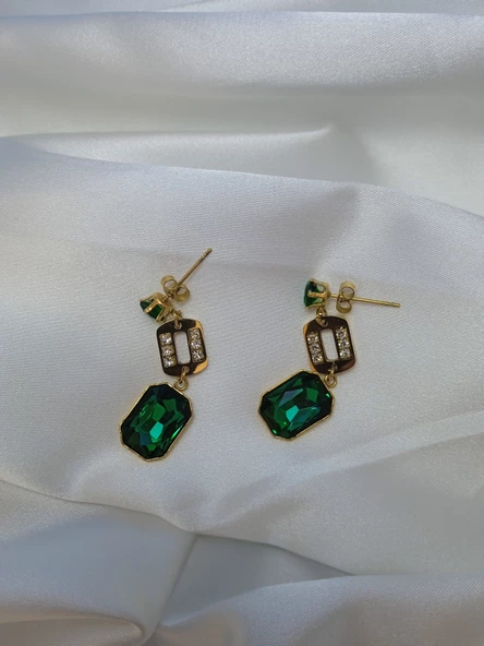 Paslanmaz Çelik Bagetli Sallantılı Küpe - 2