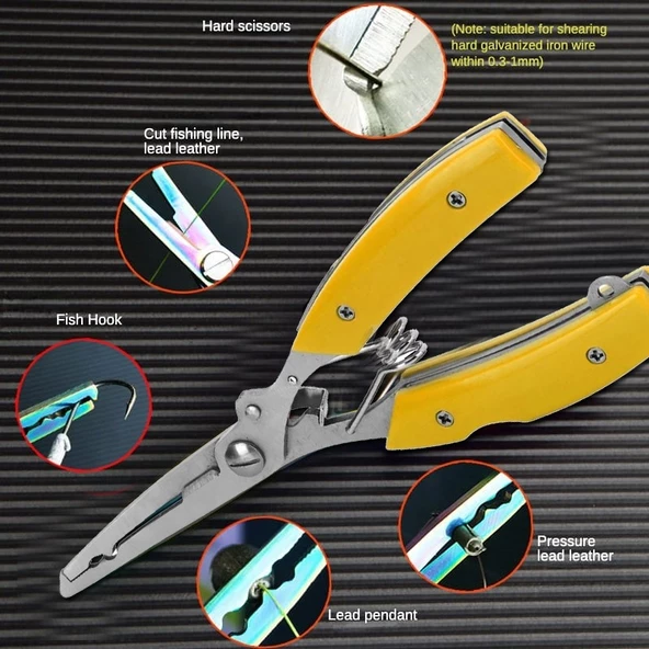 Fonksiyonlu Balık Pensesi Balıkçı Pensesi  Rapala Yapay Yem Jig Yem İğne Pense - 2