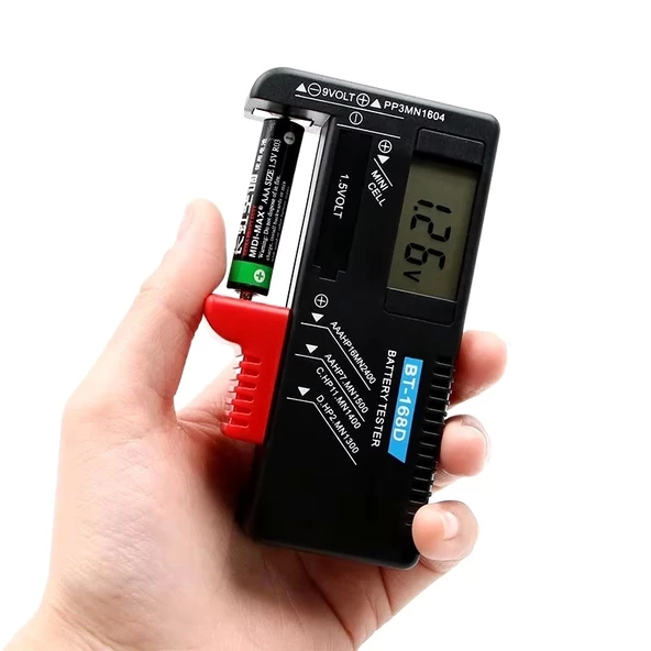 BT-168D Ekranlı Pil Voltaj Kapasite Test Cihazı 1.2V-4.8V ve 9V - 3