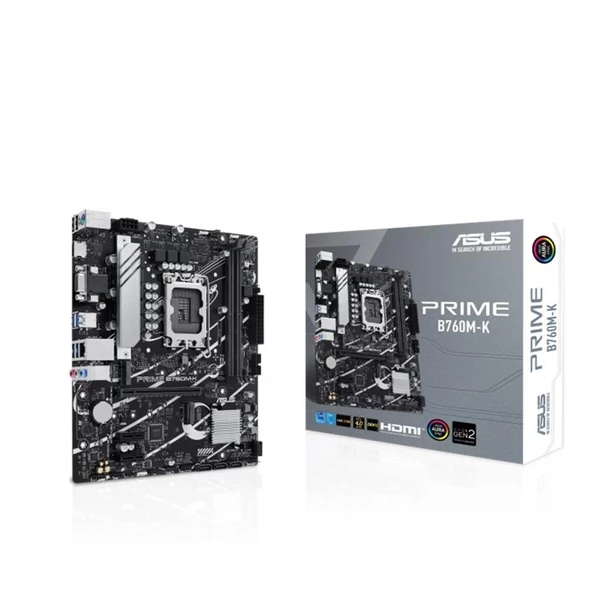 Asus Prıme B760m-k Ddr5 8000mhz 1xvga 1xhdmı 2xm.2 Usb 3.2 Matx 1700p (12. / 13. Ve 14. Nesil İşlemci Uyumlu)