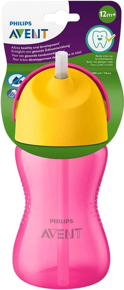 Philips Avent SCF798/02 Damlatmaz Pipetli Bardak 300 ml Pembe