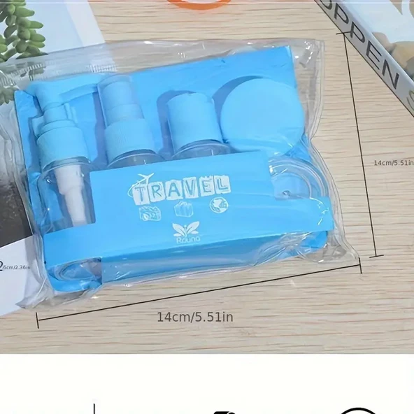 Mithra Life 9 Parça Çok Amaçlı Seyahat Tipi Krem Kutu Şişe Spatula Seti MIT1108 - 4