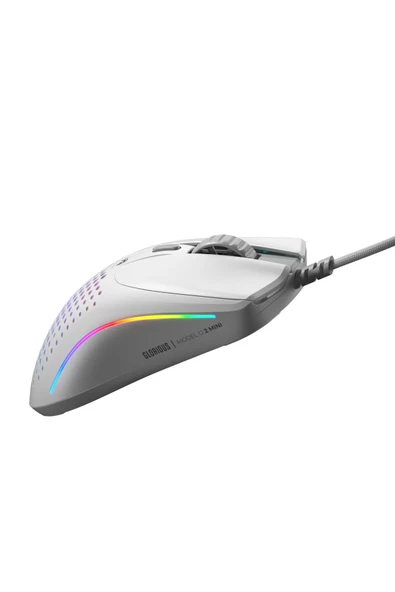 Glorious Model O 2 Mini 49 gram 6 Düğmeli Kablolu Beyaz Mouse - 2
