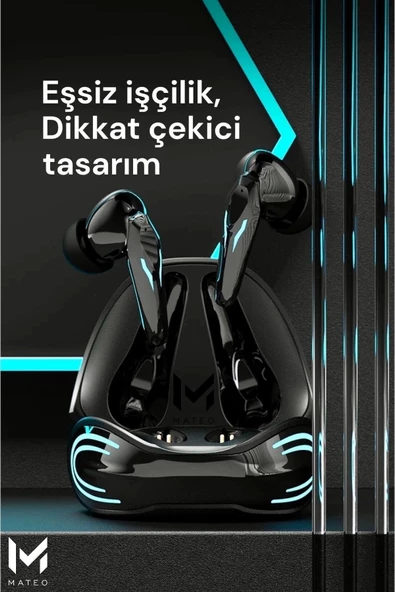 Samsung Galaxy A52 Uyumlu Bluetooth Kulaklık K68 Oyuncu Kulaklığı Tws Dokunmatik Hd Ses Mikrofon - Resim 2