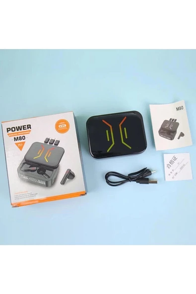 Huawei Nova 11 Pro Uyumlu M80 Powerbank ve Anc özellikli bluetooth kulaklık - 6