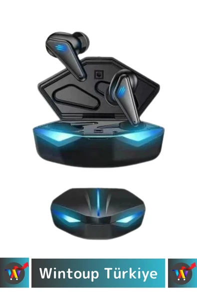 iPhone 16 Pro Tam Uyumlu Led Işıklı Gaming Kulak İçi Bluetooth Oyuncu Kulaklığı - 2