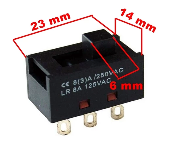 ÇETİNLER Sürgülü Anahtar 6 Kontak 0-1 220v 8A - 4