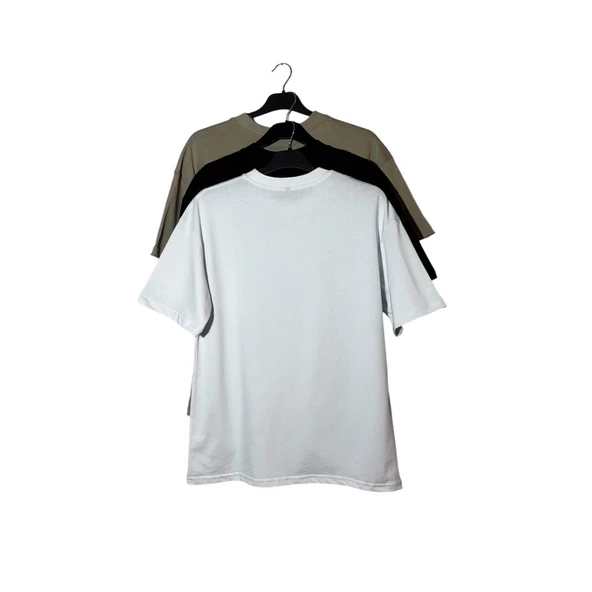 3'lü Set M Beden Oversize Tişört - 3
