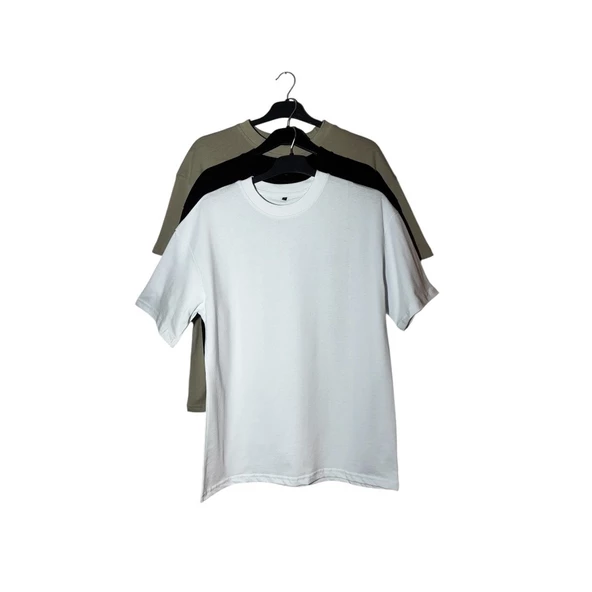 3'lü Set S Beden Oversize Tişört