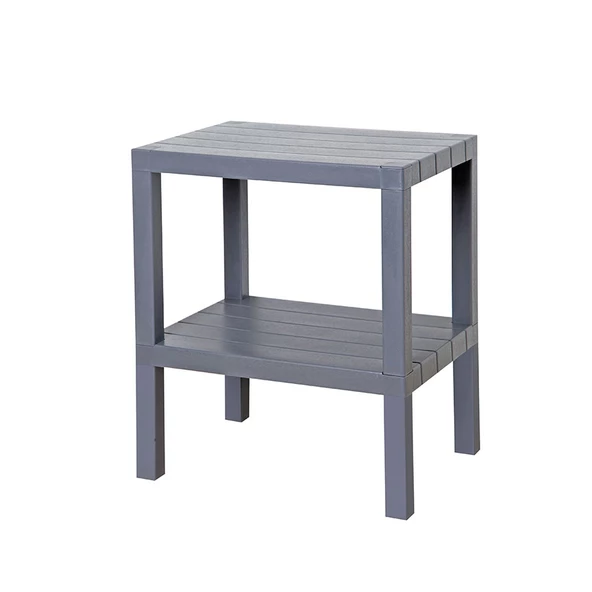 Mithra Life 2 Katlı Plastik Gri Banyo Mutfak Rafı MIT1056 - 2