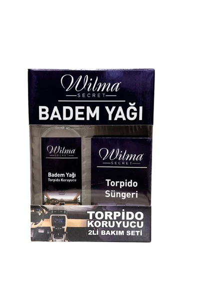 Wilma Secret Torpido Koruyucu 2'li Bakım Seti - Badem Yağı ve Torpido Süngeri