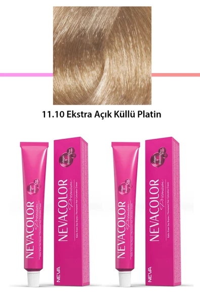 2 li Set Premium 11.10 Ekstra Açık Küllü Platin - Kalıcı Krem Saç Boyası 2 X 50 g Tüp