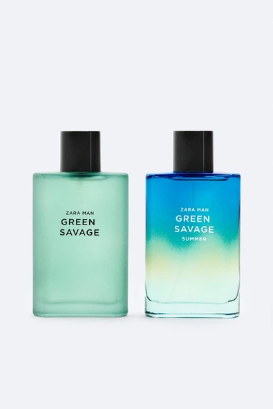 ZARA MAN GREEN SAVAGE + ZARA MAN GREEN SAVAGE SUMMER EDT 2X 90 ML