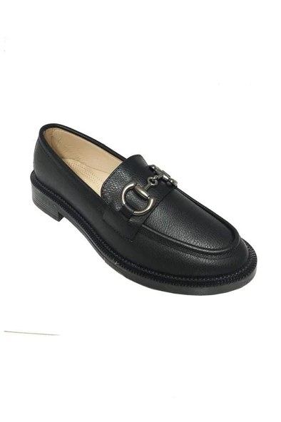 Comfort Shoes 234-24 Deri Trend Fashion Tokalı Kadın Babet