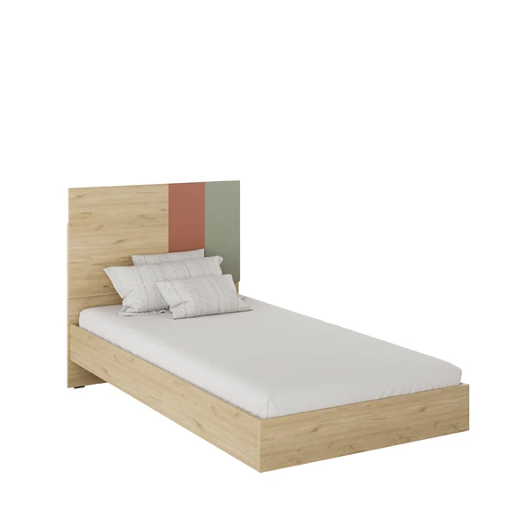 Terra Tek Kişilik Karyola-Florida Meşe/Karışık Renk 107x110x205 cm - 6