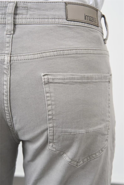 Gri Pamuklu 5 Cep Casual Slim Fit 5 Cep Pantolon 1003240319 - 4