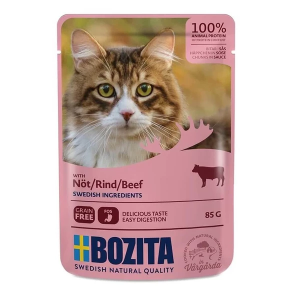 Bozita Sos İçinde Biftekli Pouch Kedi Konservesi 85gr