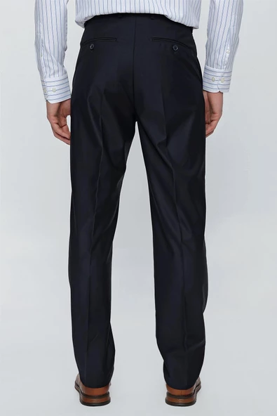 Lacivert Düz Gabardin Comfort Fit Basic Pantolon 1003245005 - 5