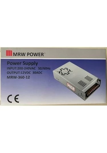 12 VOLT 30 AMPER METAL KALIN KASA ADAPTÖR MRW-360-12  MERVESAN