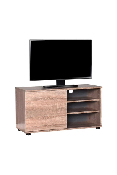 Flat Line 3 Bölmeli Tv Sehpası - Latte 90x48x35 Cm (gxyxd)