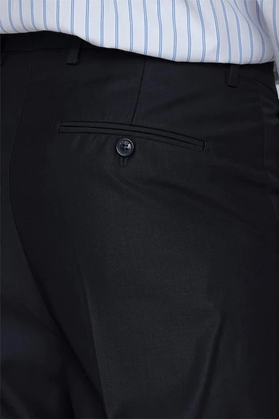 Lacivert Düz Gabardin Comfort Fit Basic Pantolon 1003245005 - 4
