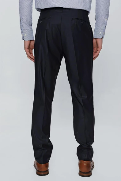Lacivert Esnek Yandan Cepli Slim Fit Classic Pantolon 1003245013 - 6
