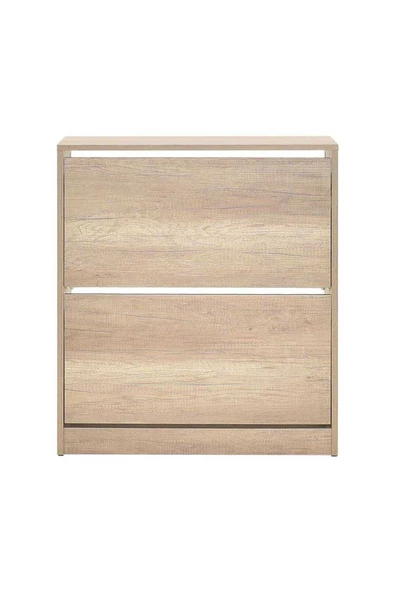 Flat Duo 2 Katlı Geniş Ayakkabılık-açık Ceviz(tori) 73x84x26 Cm (gxyxd) - 3