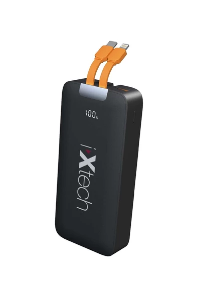 IXTECH 20.000 Mah Powerbank Kablosuz Şarj Cihazı 22.5w Siyah