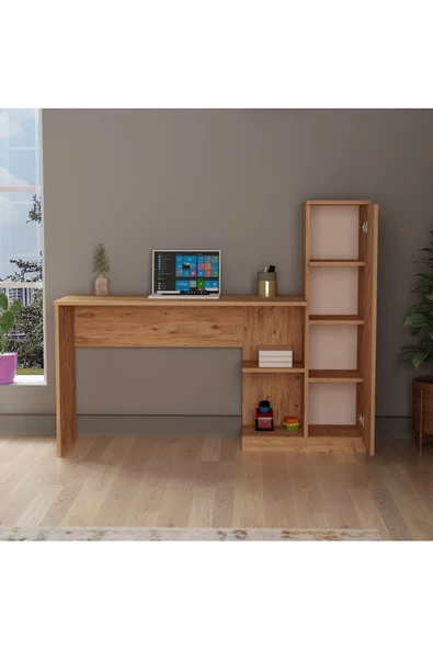 Rita Çalışma Masası Kitaplık Raf Atlantik Çam - 3