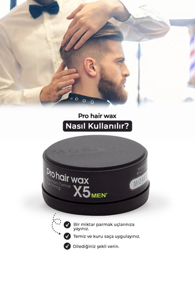 Morfose Men Maximum Control Wax 150 ml - Resim 3