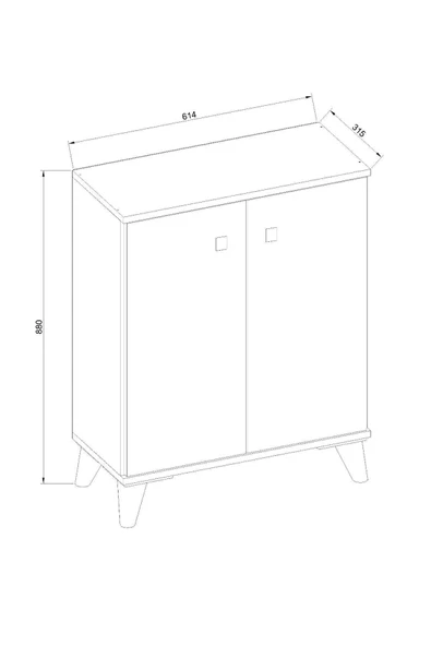 Artemis 4 Raflı 2 Kapaklı Ayakkabılık Atlantik Çam - 4