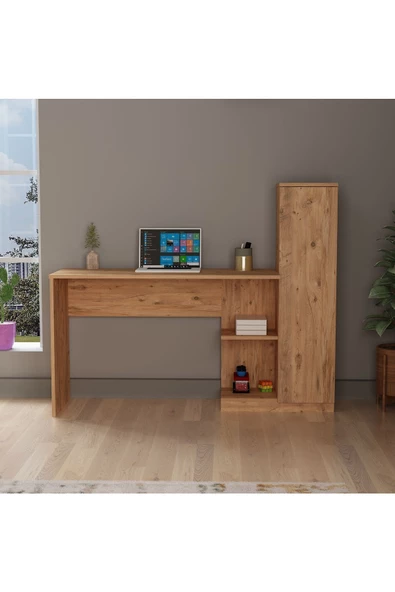 Rita Çalışma Masası Kitaplık Raf Atlantik Çam - 2
