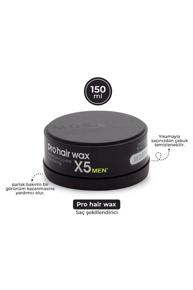 Morfose Men Maximum Control Wax 150 ml - Resim 2