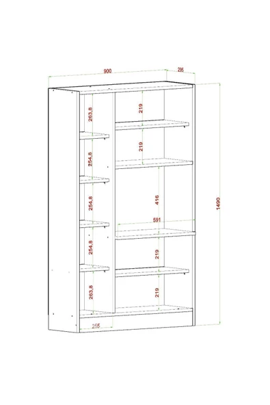 AYMOBSAN   RİVA 5 KAPAKLI ÇOK AMAÇLI DOLAP MUTFAK&BANYO DOLABI,KİLER BEYAZ - 4