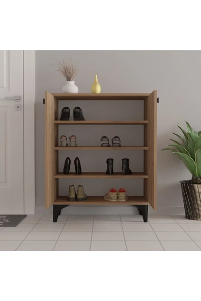 Artemis 4 Raflı 2 Kapaklı Ayakkabılık Atlantik Çam - 3