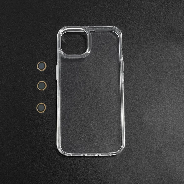 İPHONE 15 PLUS TLP ŞEFFAF LENS HEDİYELİ CLEAR CASE (RENK SEÇENEĞİ LENS İÇİNDİR)