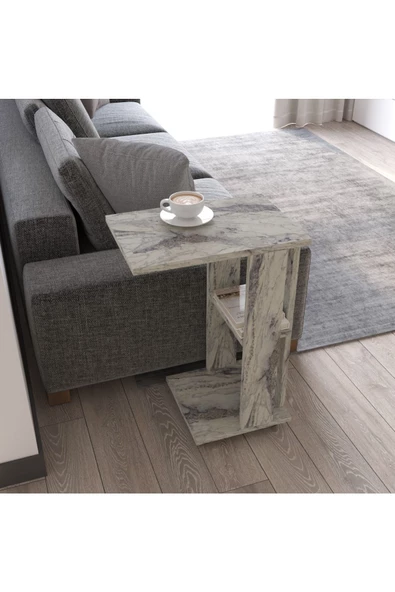 AYMOBSAN Vigo C Sehpa, Yan Sehpa , Koltuk Yanı Sehpa, Orta Sehpa, Zigon Sehpa, Tekerlekli Sehpa Frezya