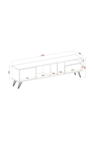 AYMOBSAN   Viva Tv Sehpası Sis Gri - 3