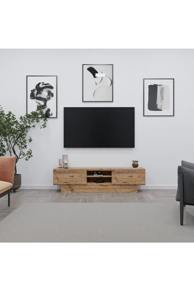 AYMOBSAN Liva Tv Sehpası Bazalı 160 Cm - Atlantik Çam